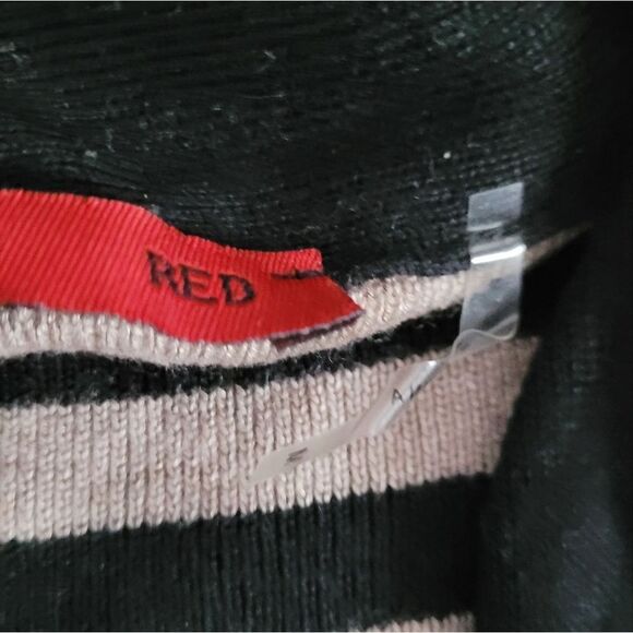 RED Striped Duster Cardigan Sweater Medium - Picture 3 of 4